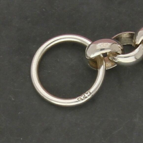 ⚡️sold⚡️ joan slifka sterling silver xl lapis cherub heart bracelet 6.5in - Picture 4 of 4